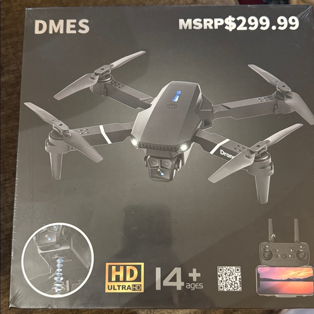 DMES Black Drone  DMES‎ P13-1 DRONE INTELLIGENT OBSTACLE AVOIDANCE HD ULTRA CAM